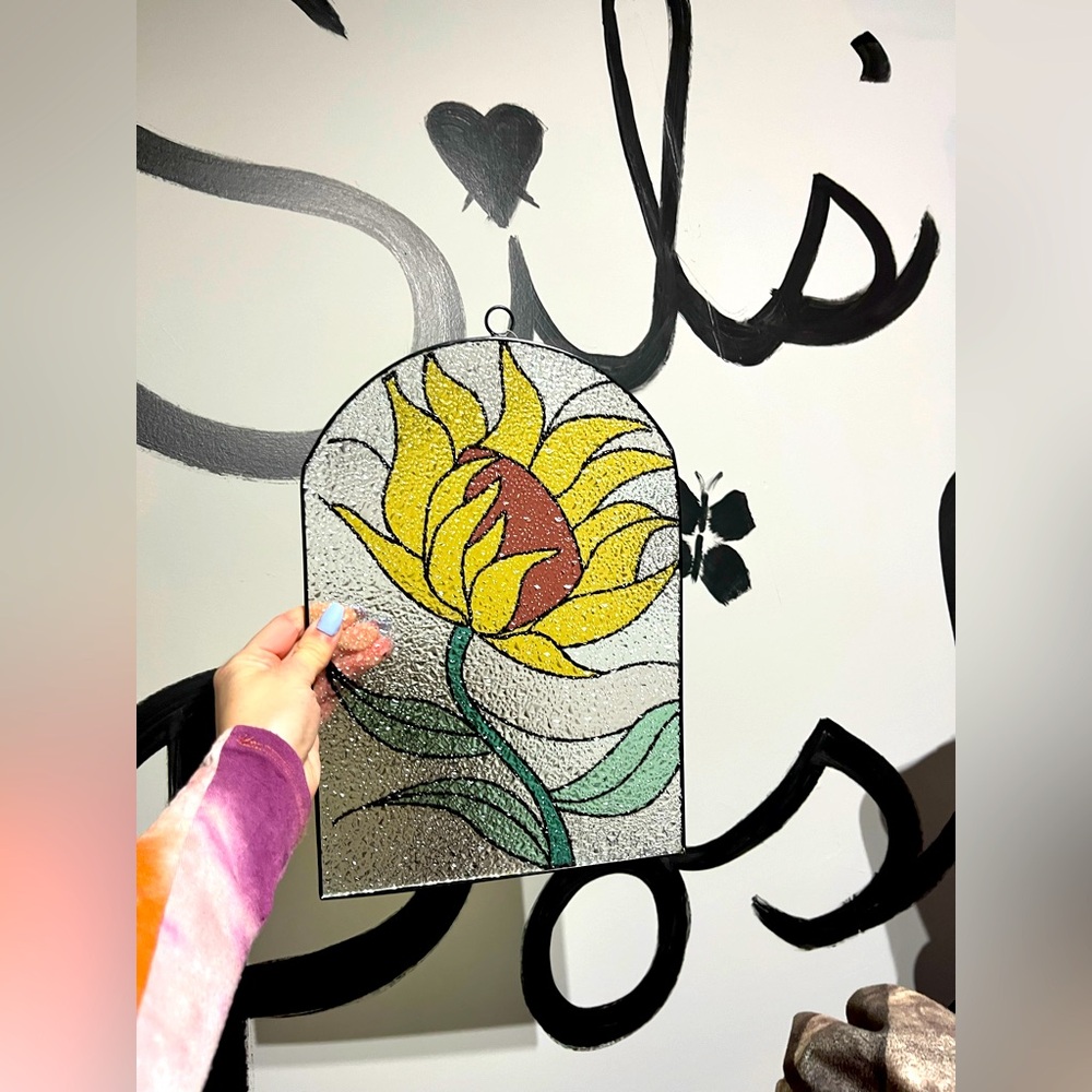 SUNFLOWER WINDOW DECOR
